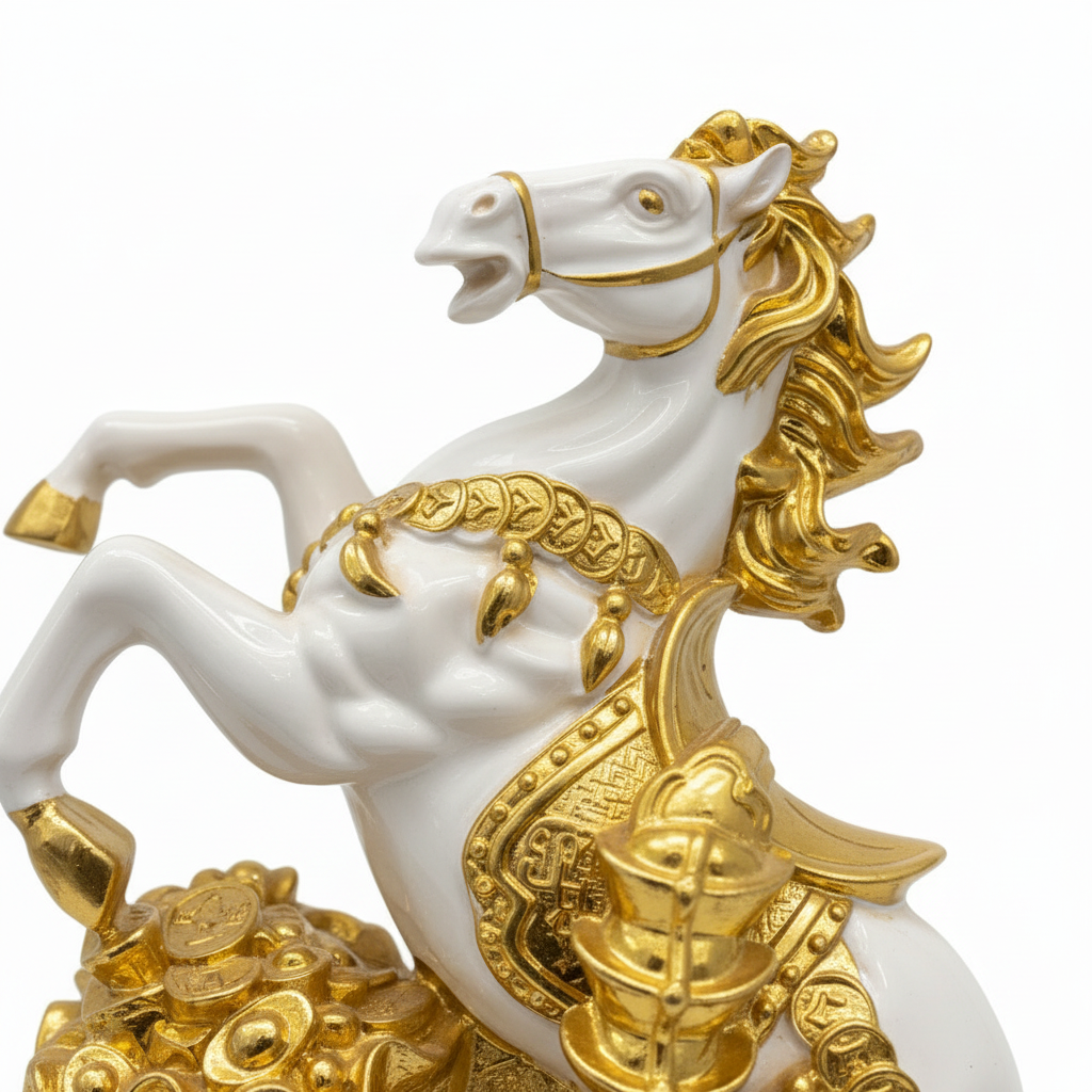 Gold Horse Figurine - Close-up Detail