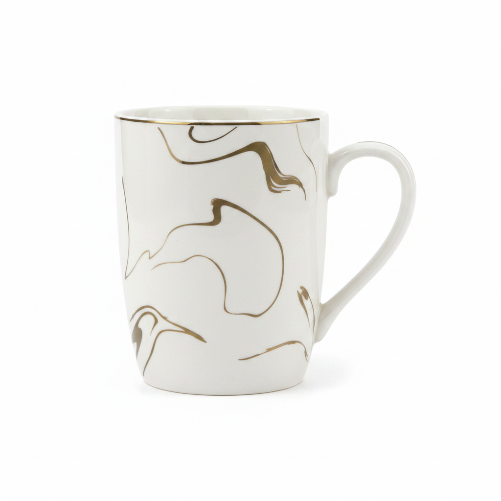 BORN Chef Gold Marble Swirl Mug Side View