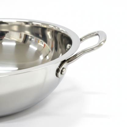 Shri Shyam Stainless Steel Kadai - Handle Detail