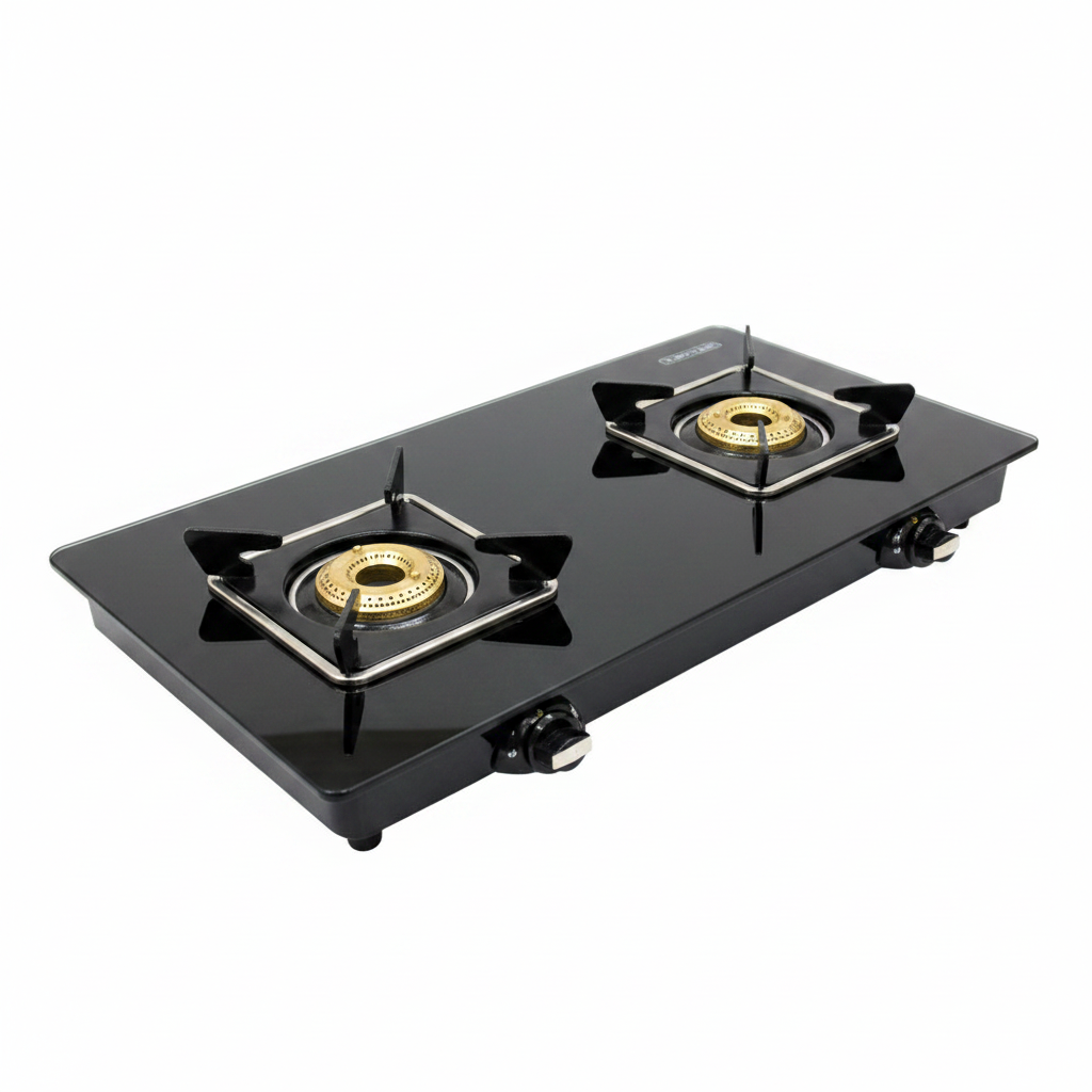 Comet 2 Burner Gas Stove - Three-Quarter Angle