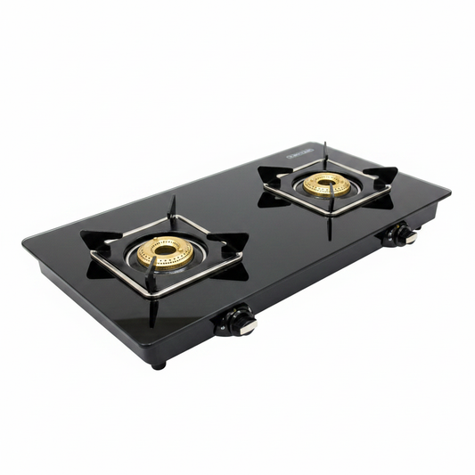 Comet 2 Burner Gas Stove - Three-Quarter Angle