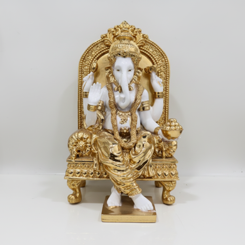 Ganesha Singhasan Idol Front View