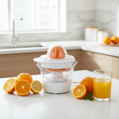 Prestige Citrus Juicer PCTJ 04 - lifestyle with fresh oranges and lemons