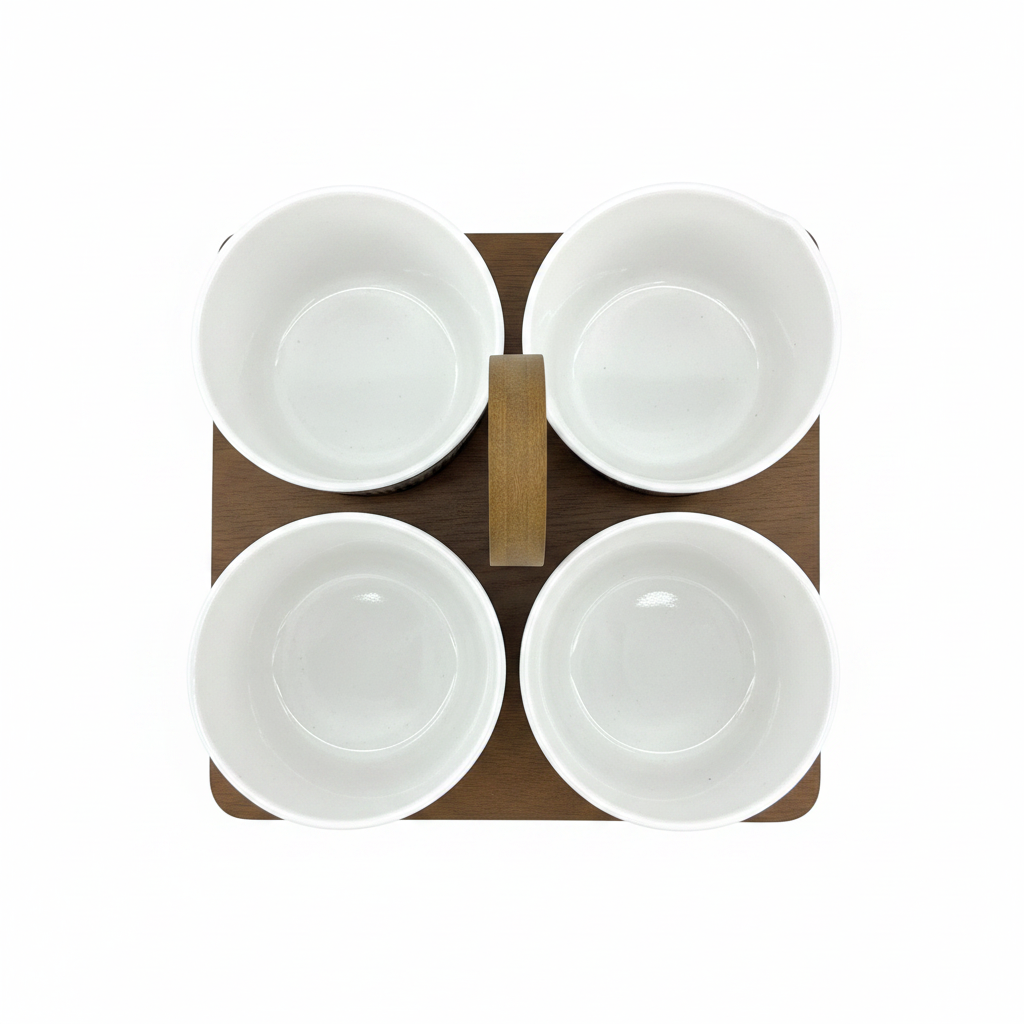 Yamasin Greek Key Bowl Set - Top Down Flat Lay