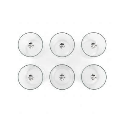 Born Glass BC-2034 Complete Set of 6 - Flat Lay