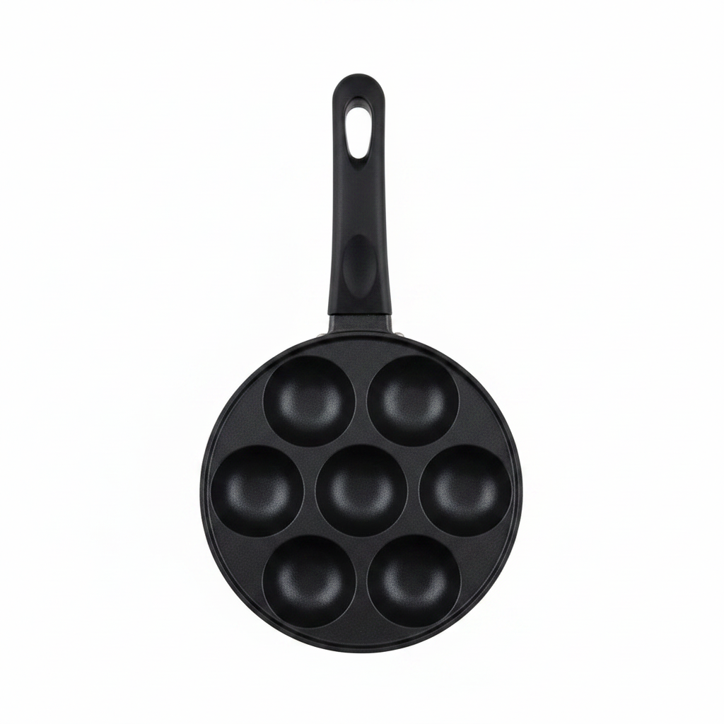Egg Poacher Pan – Top Down 7 Cavities View