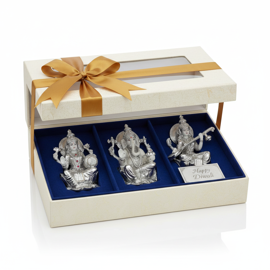 Silver Trio Idol Gift Box Presentation