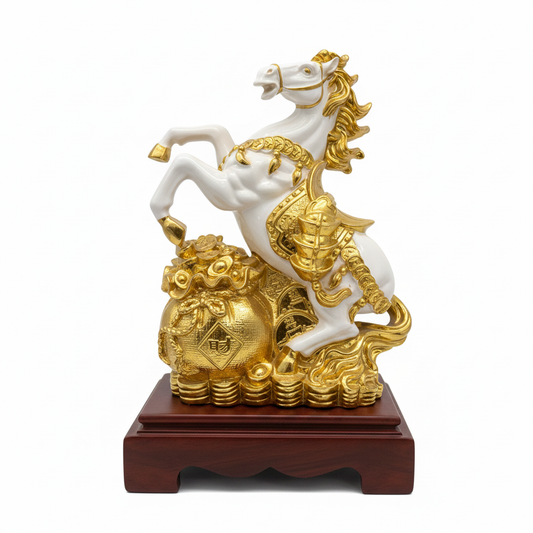 Gold Horse Figurine - Front View