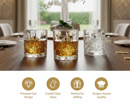 Sanjeev Kapoor Opara Whiskey Glass Set - Benefits Infographic