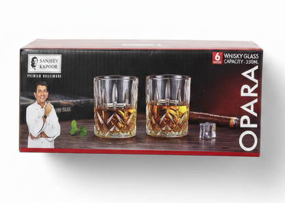 Sanjeev Kapoor Opara Whiskey Glass Set - Gift Box Packaging
