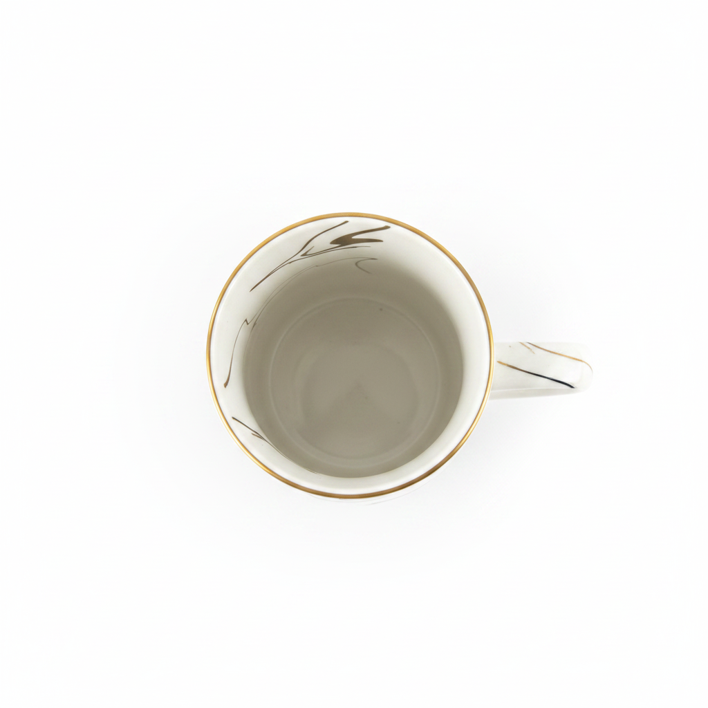 BORN Chef Gold Marble Swirl Mug Top View