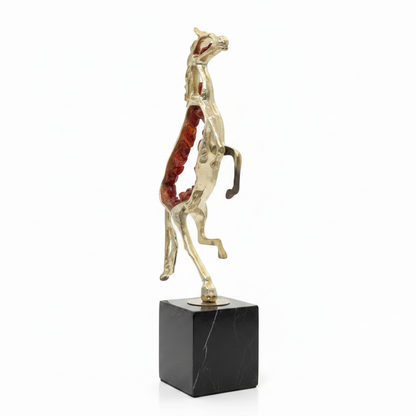 Red Crystal Horse - Front 3/4 View