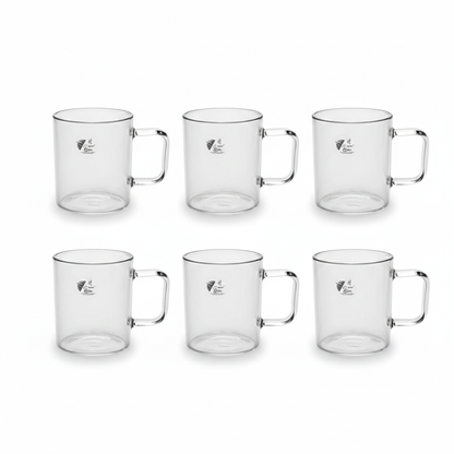 Born Glass Mug Set of 6 - Flat Lay