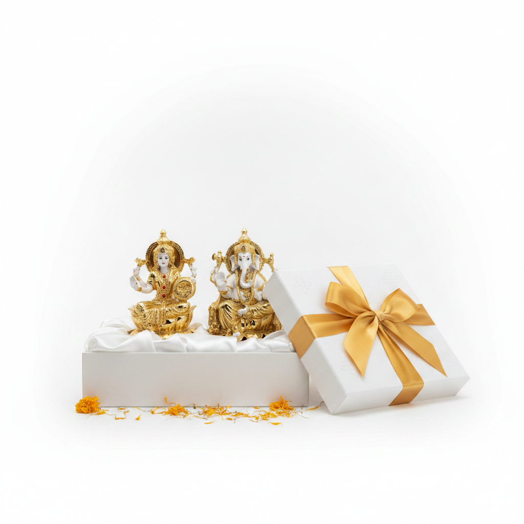 Lakshmi Ganesha Idol Gift Box Presentation