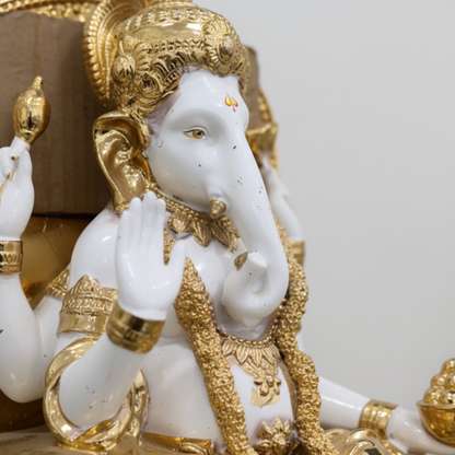 Ganesha Singhasan Face Crown Close-up