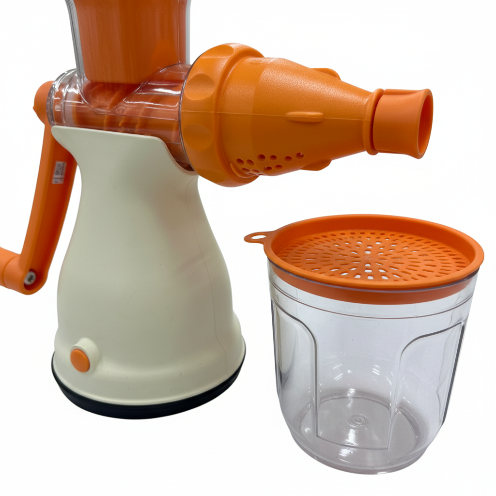 Manual Hand Juicer - Close-up Strainer & Juice Cup