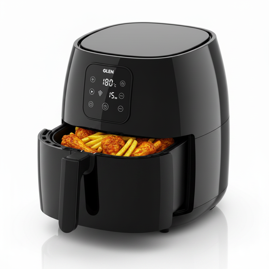 Glen Rapid Digital Air Fryer 304 4 Litre Three Quarter Angle