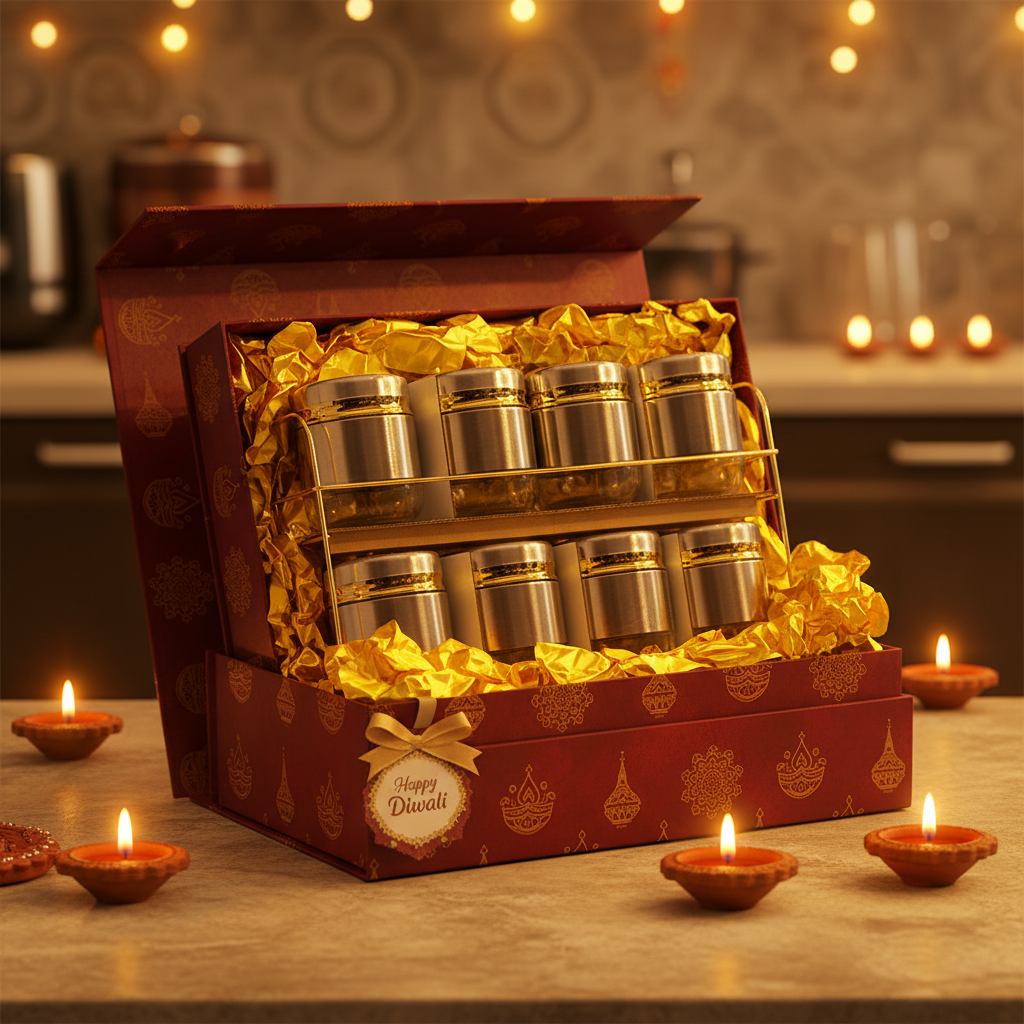 8 Jar Set - Diwali Gift Presentation