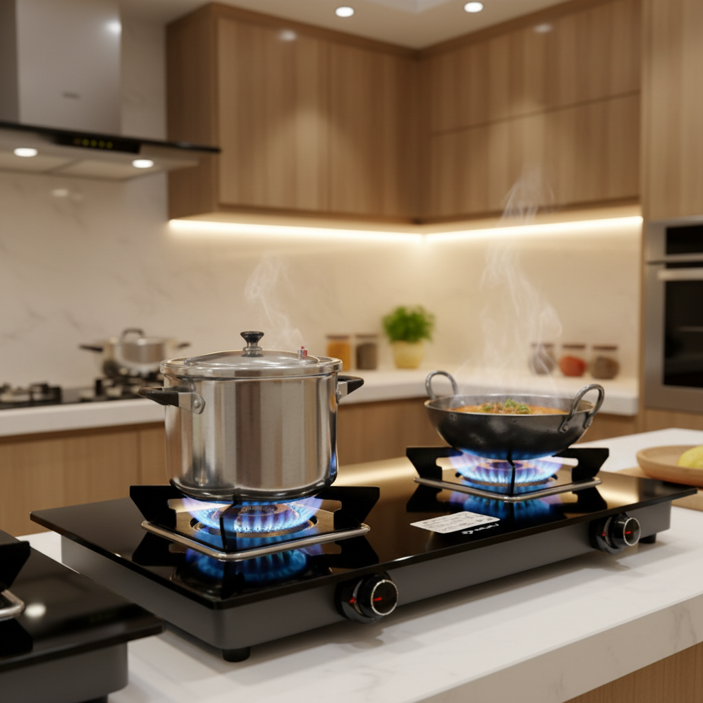 Comet 2 Burner Gas Stove - Lifestyle Cooking