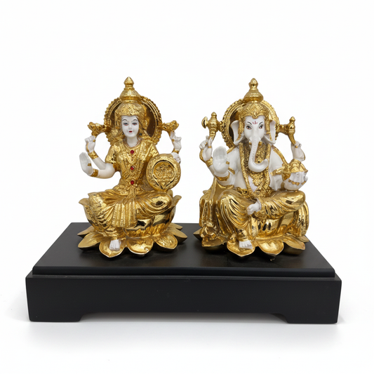 Lakshmi Ganesha Idol Pair Front View
