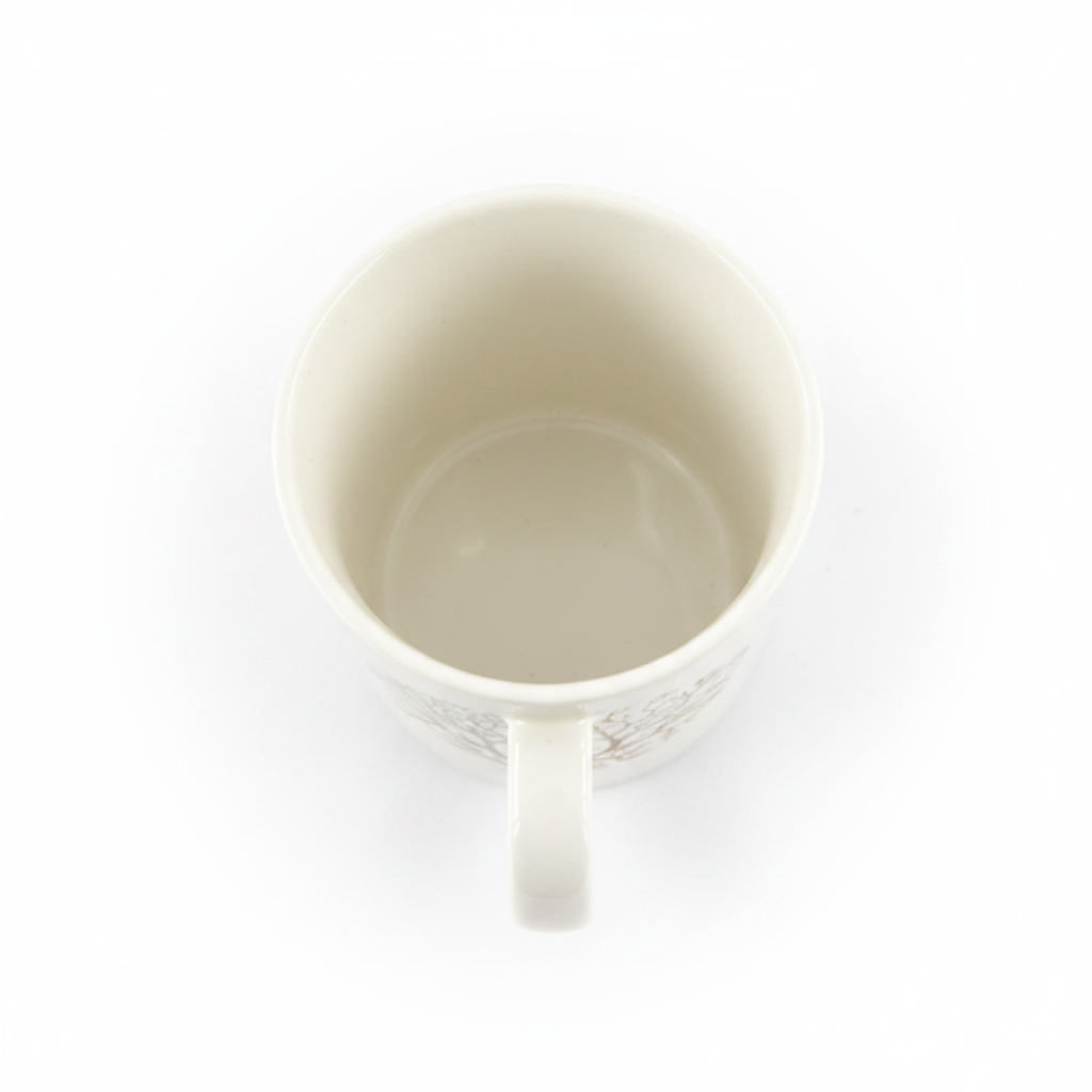 BORN Chef White Tree Mug Top View Inside