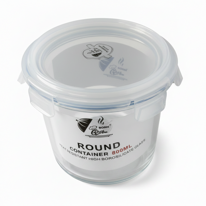 Born Chef BC-7630 Parka Series 3 Pcs Round Glass Container Product Box