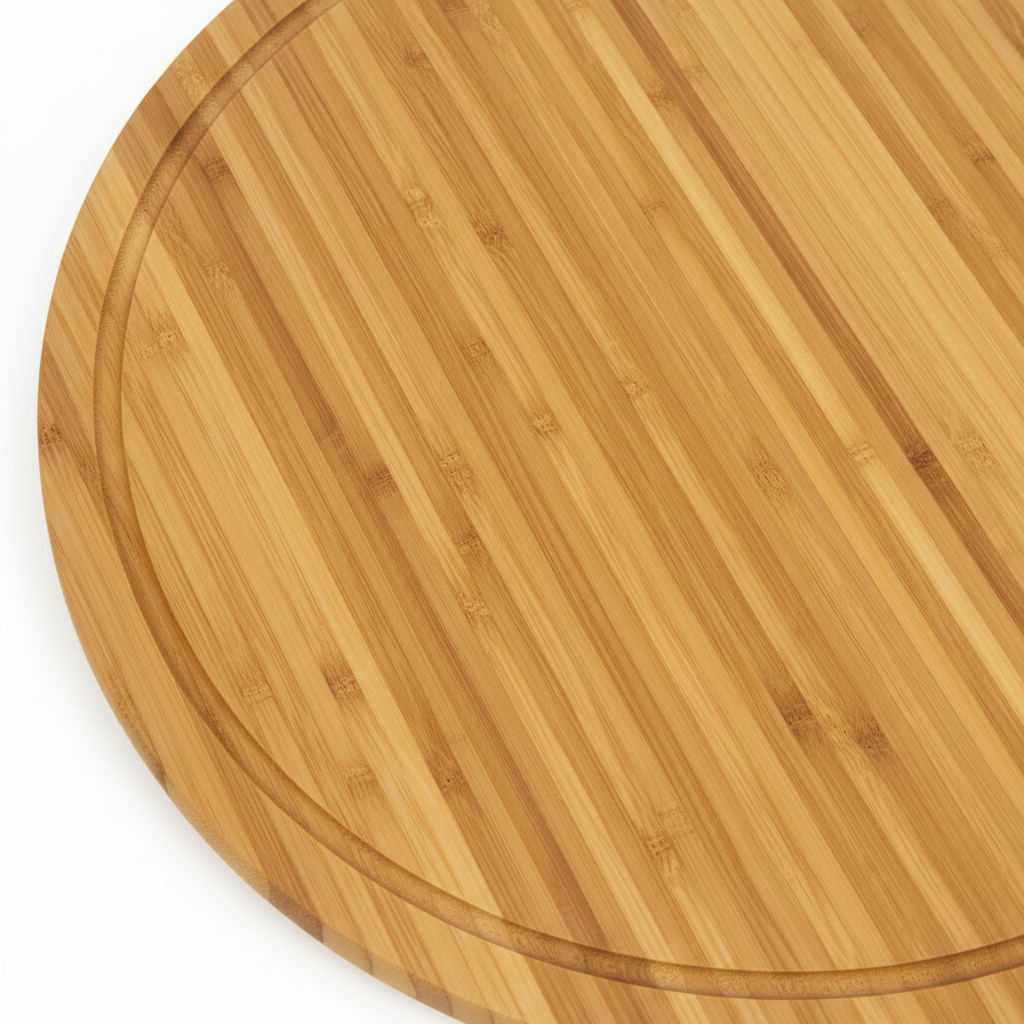 Round Bamboo Board - Close-up Grain Detail