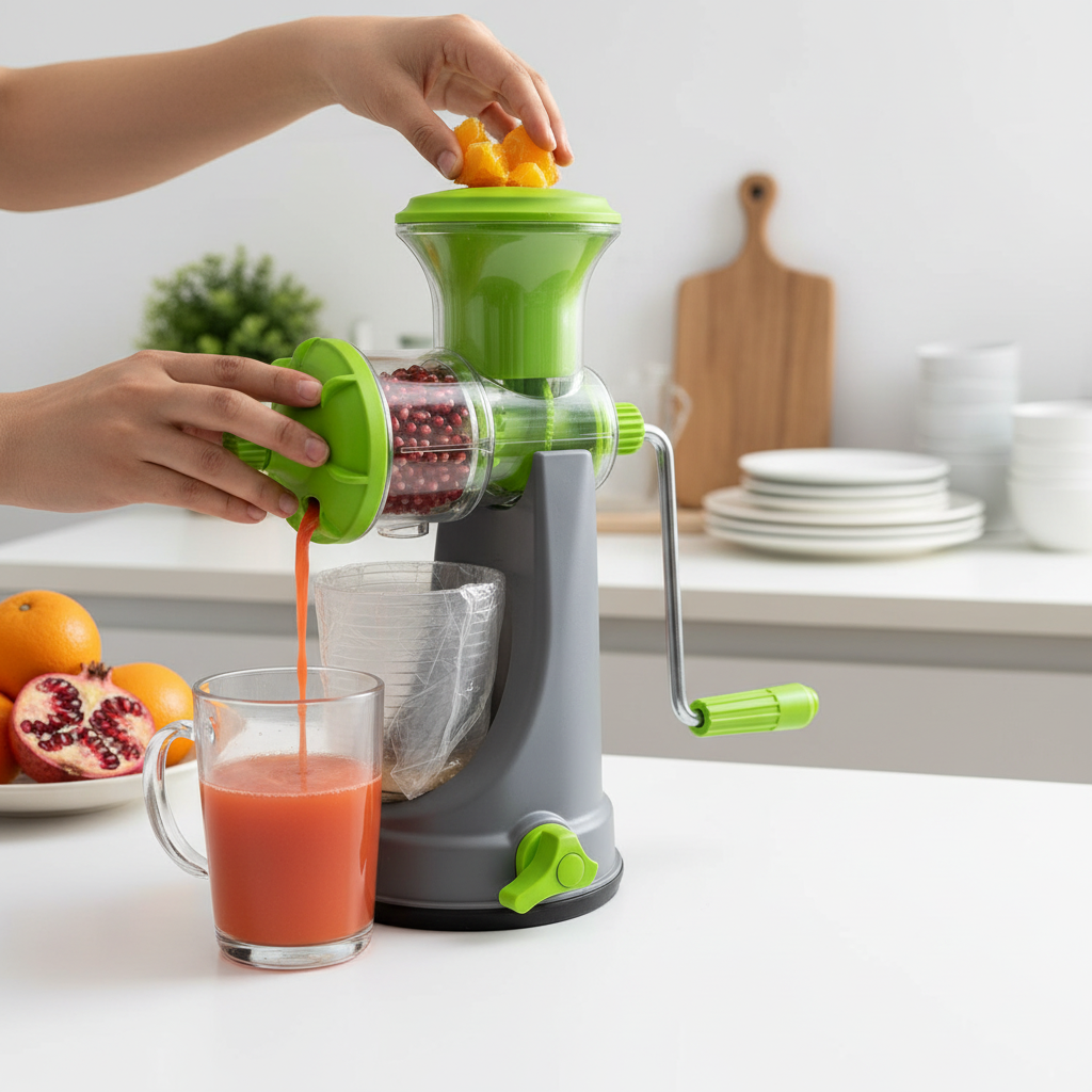 Manual Juicer Green Grey - Fresh Juice Lifestyle