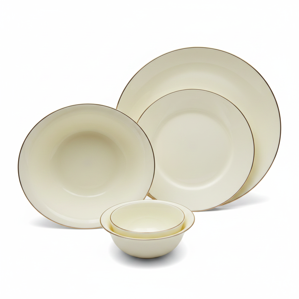Born Chef 33 Pcs Dinner Set with Gold Line