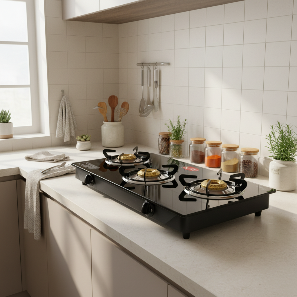 Kitchen Counter Setup - Gas Stove