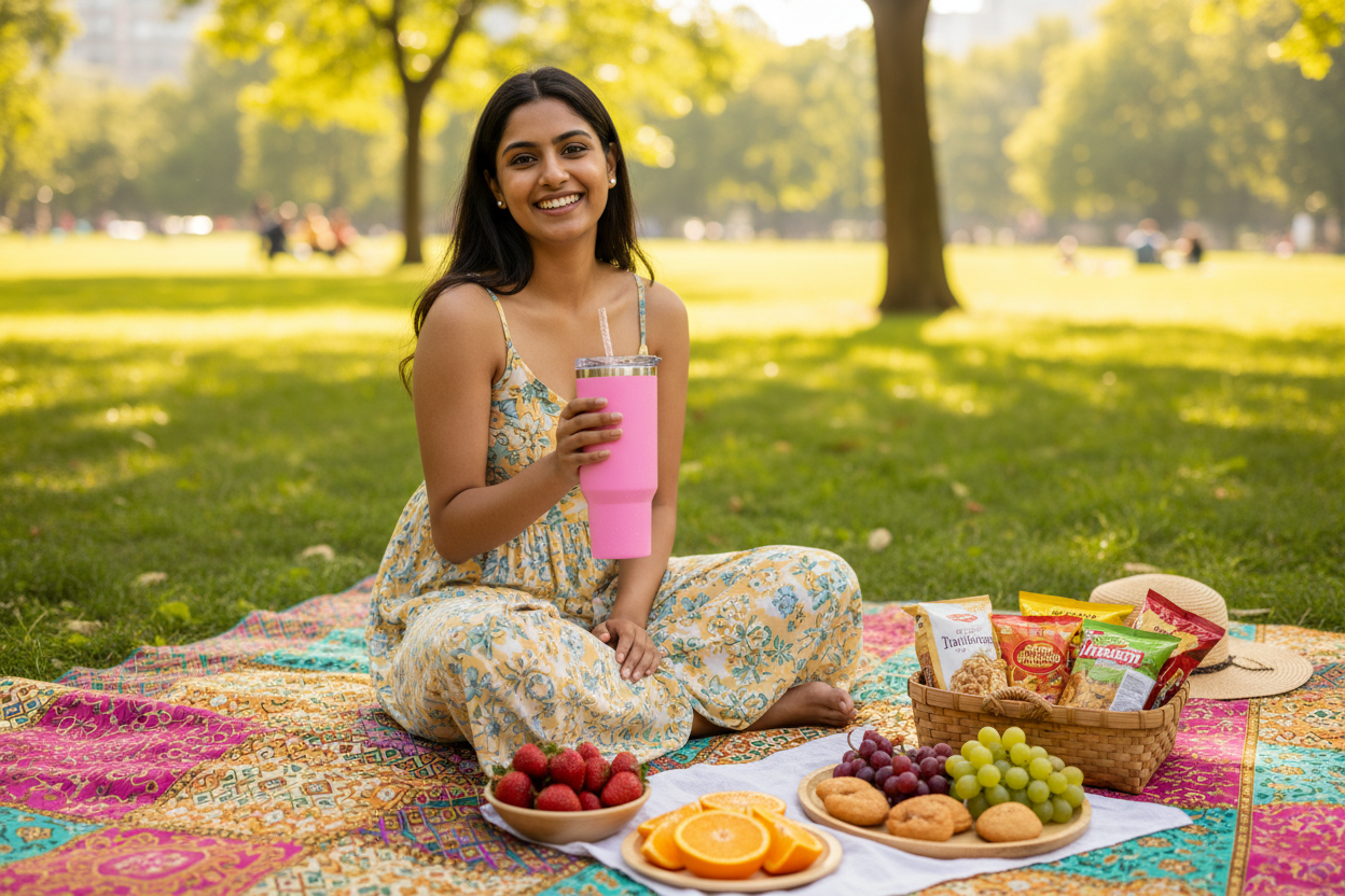 Outdoor Picnic – Pink Tumbler