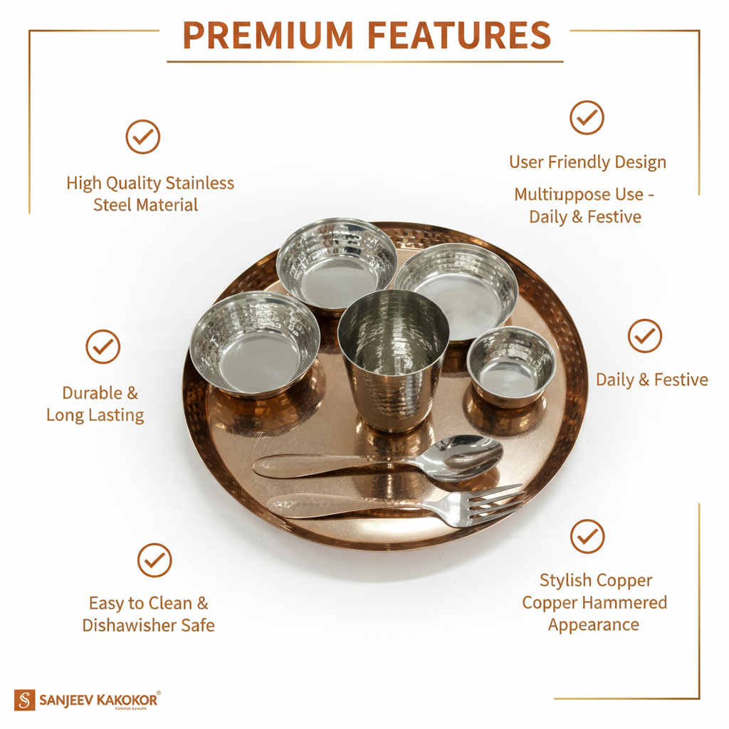 Premium Thali Set Infographic