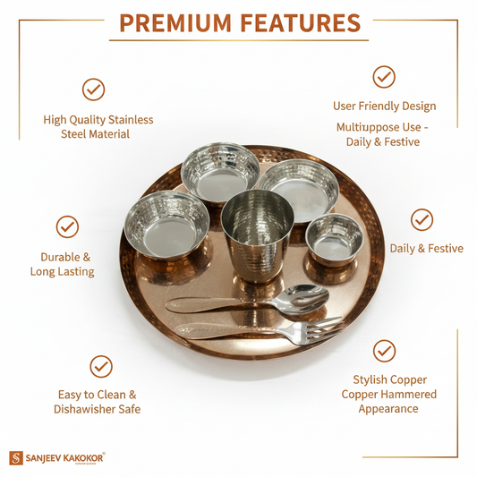 Premium Thali Set Infographic