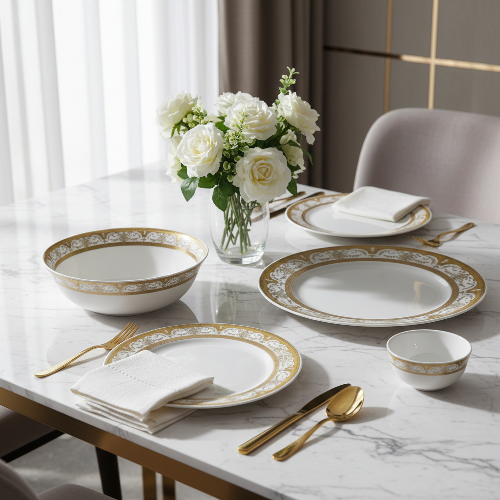 Royal Gold Baroque Ceramic - Lifestyle Scene