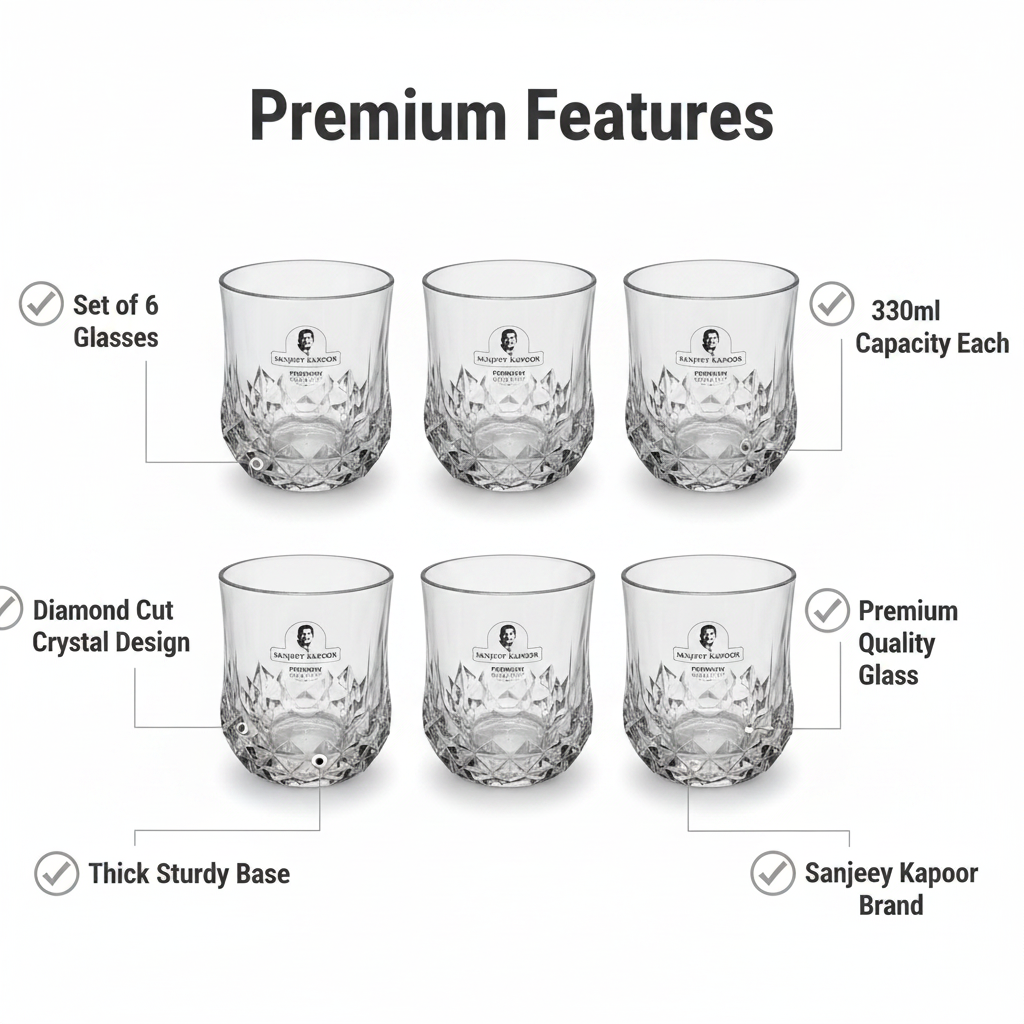 Sanjeev Kapoor Diamond Glass - Features Infographic