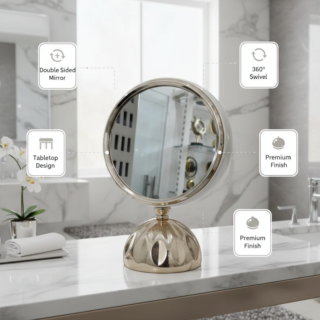 Silver Chrome Mirror - Benefits Infographic