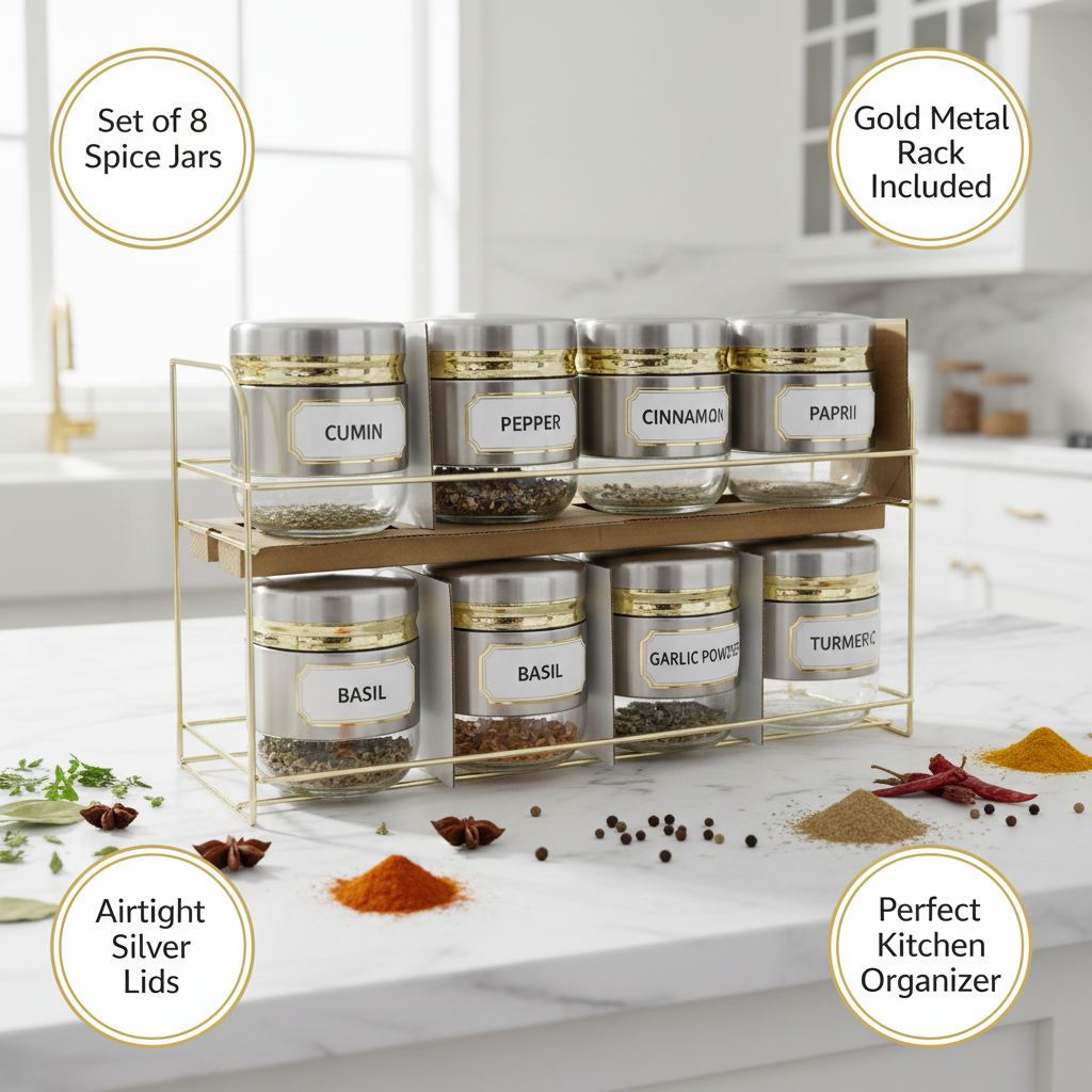 Spice Jar Set Benefits Infographic