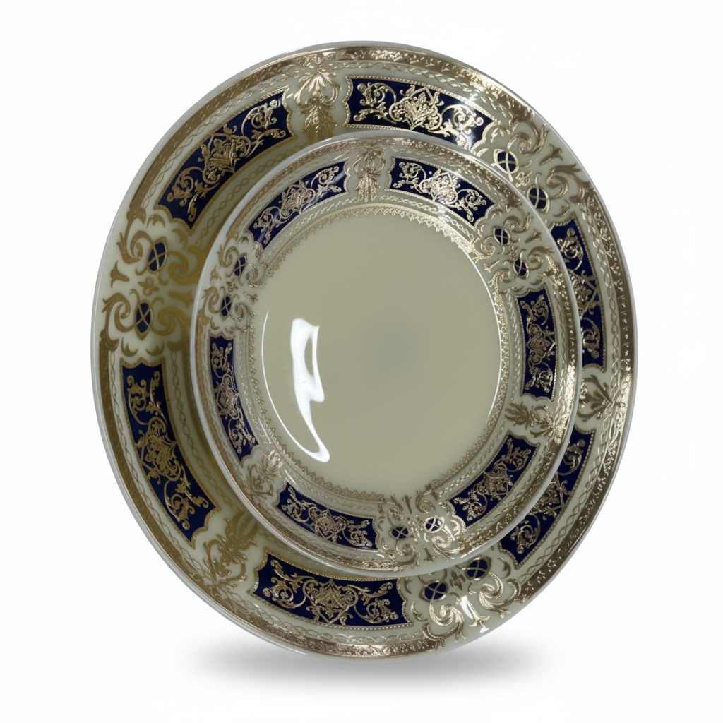 Stacked Plates - White BG